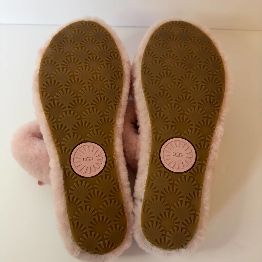 UGG Oh Yeah logo double strap Sandals -Light Pink Cloud - Women's size 9 - Picture 7 of 8